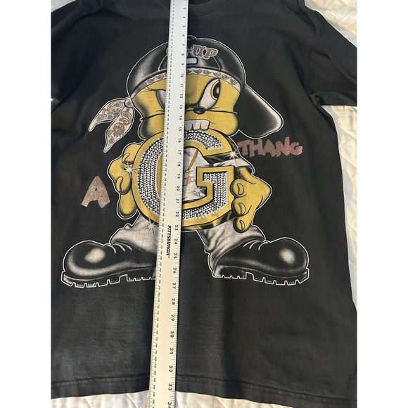 Vintage Pro Club G-Up A G Thang Rhinestone Graphic Shirt 2XL Tall Bootleg Y2K - Picture 11 of 11
